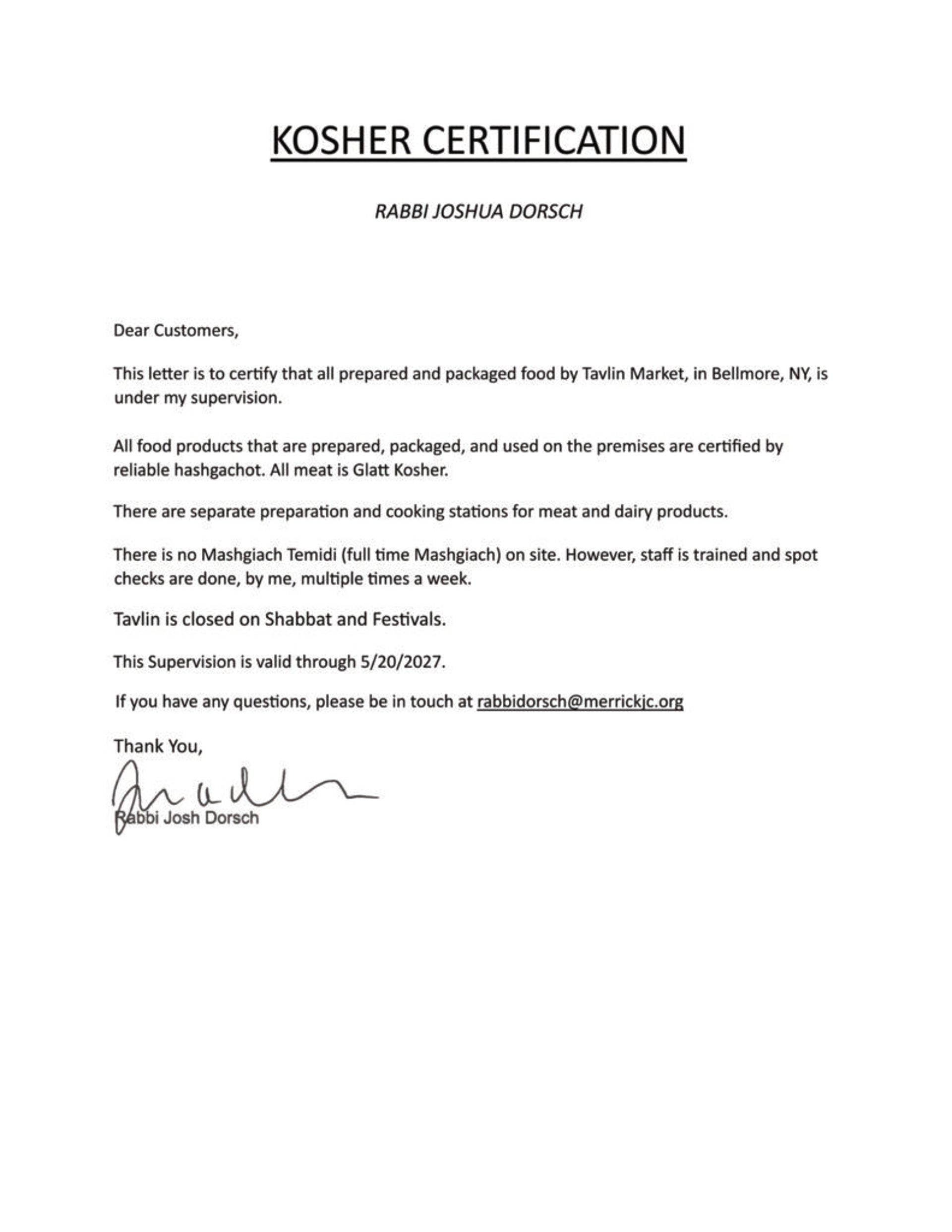 Kosher certification